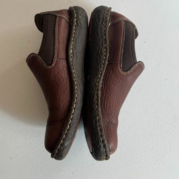 Born Shoes Womens 36.5 6 M Fine Tree Slip On Chelsea Loafer W6810 Brown Leather - Picture 6 of 13